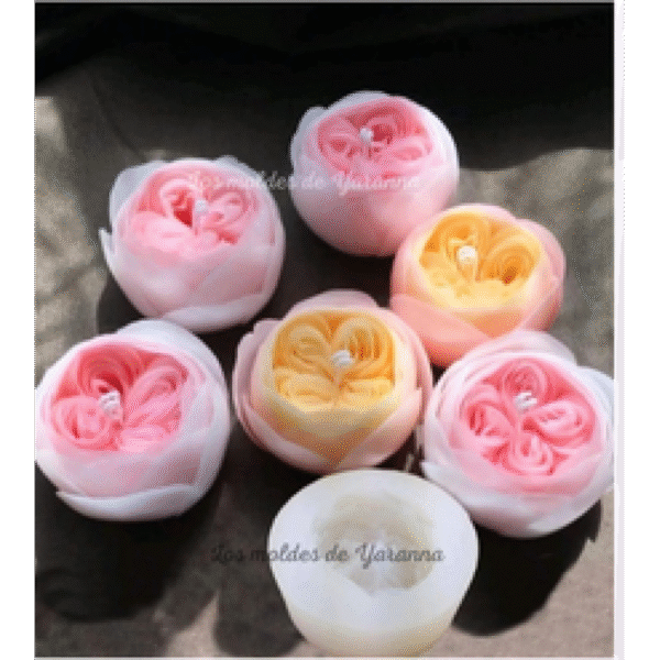 Molde Rosa 4 botones