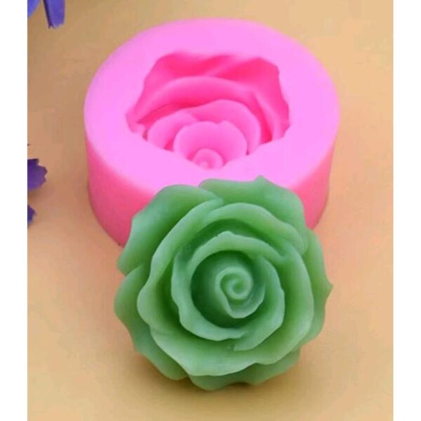 Molde Rosa Mediana Vela 5 cm diamétro.