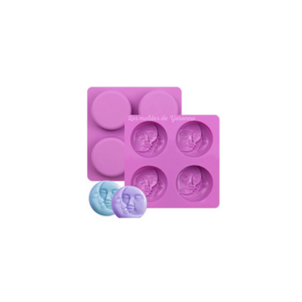 Molde Sol y Luna 4 Cavidades-
