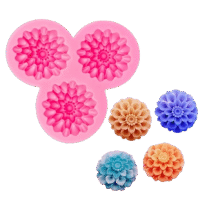 Molde Claveles 3 cavidades Molde Claveles 3 cavidades