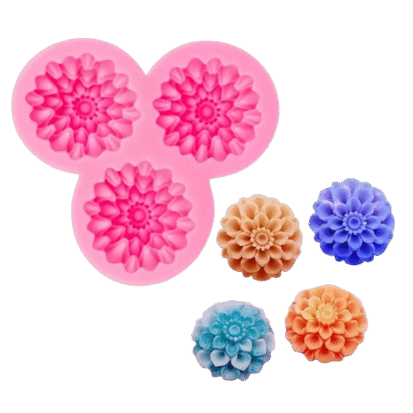 Molde Claveles 3 cavidades