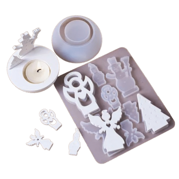 Molde Porta Velas 8 Figuritas