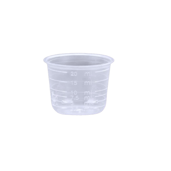 Vaso dosificador de 20 ml plástico