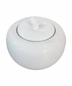 Figura de yeso ceramico manzana con hoja