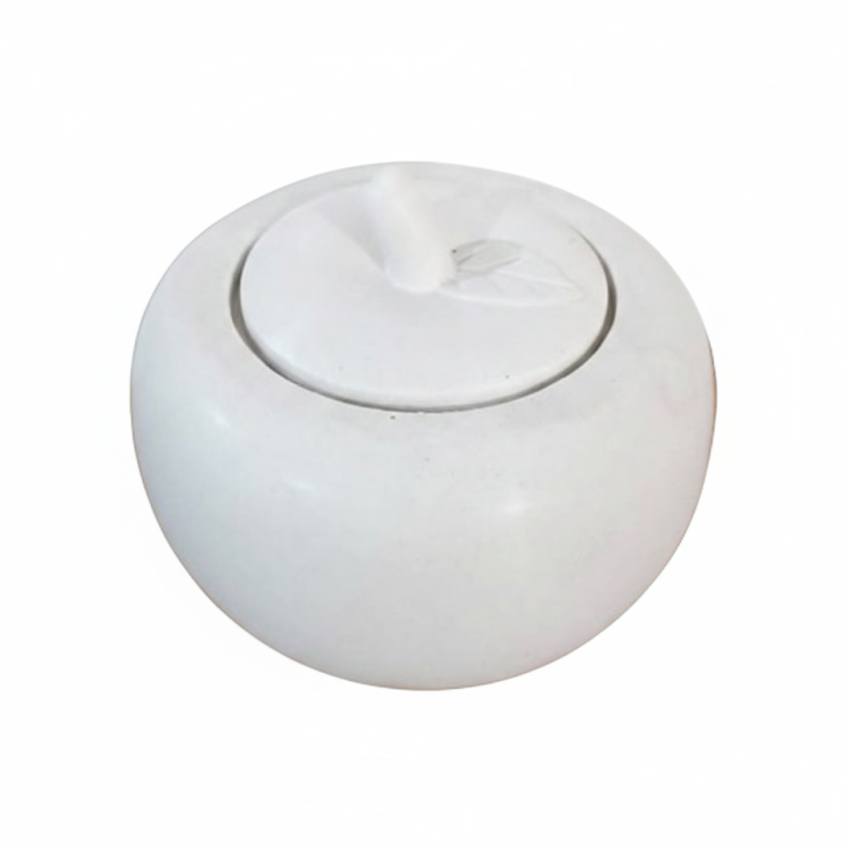 Figura de yeso ceramico manzana con hoja