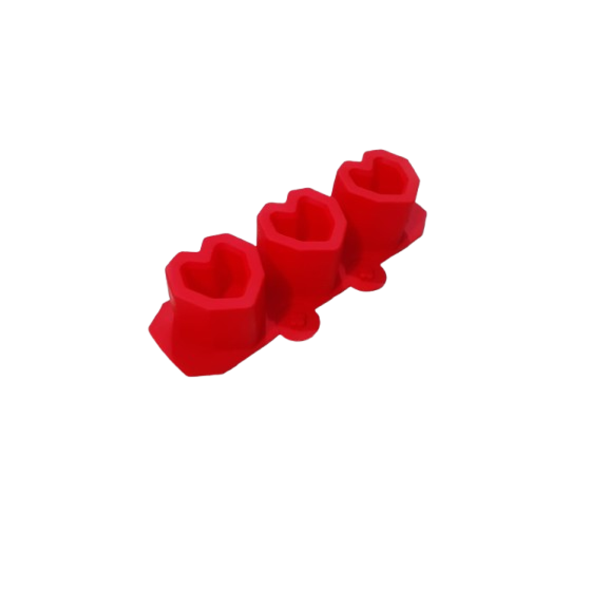 Molde macetas corazón 3 cav.