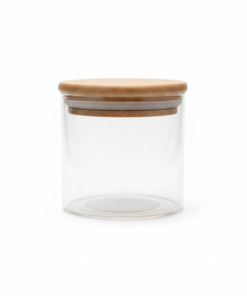 Vaso con tapa de madera