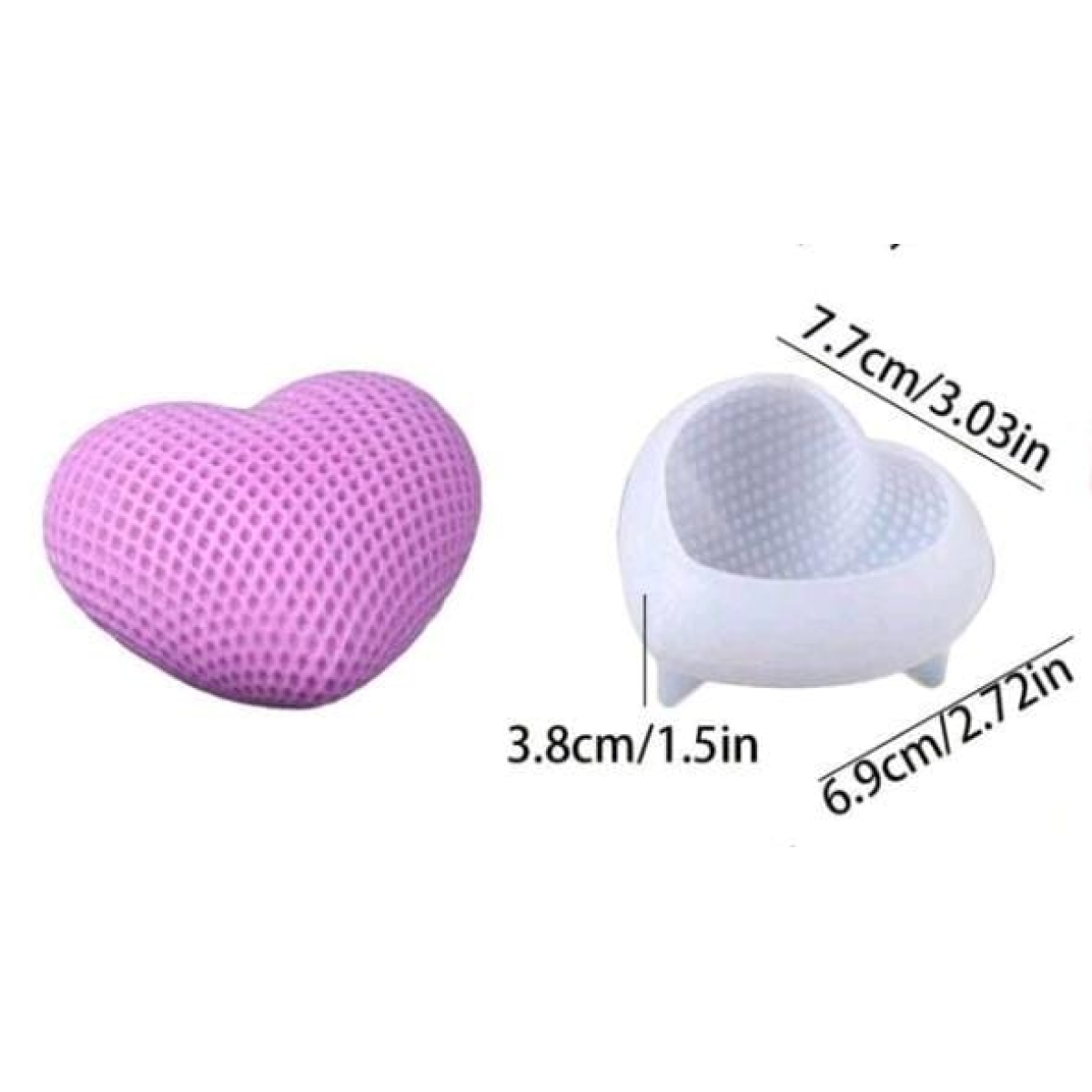 Molde Corazón puntitos Mediano