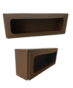 Caja de cartón con ventana 22x6x5 cm