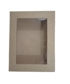 Caja de cartón con ventana de acetato 20x15x4 cm