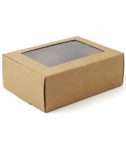 Caja de cartón con ventana de acetato 8.5x6x3 cm