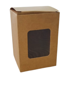 Caja de regalo con ventana de acetato 10x10x7 cm