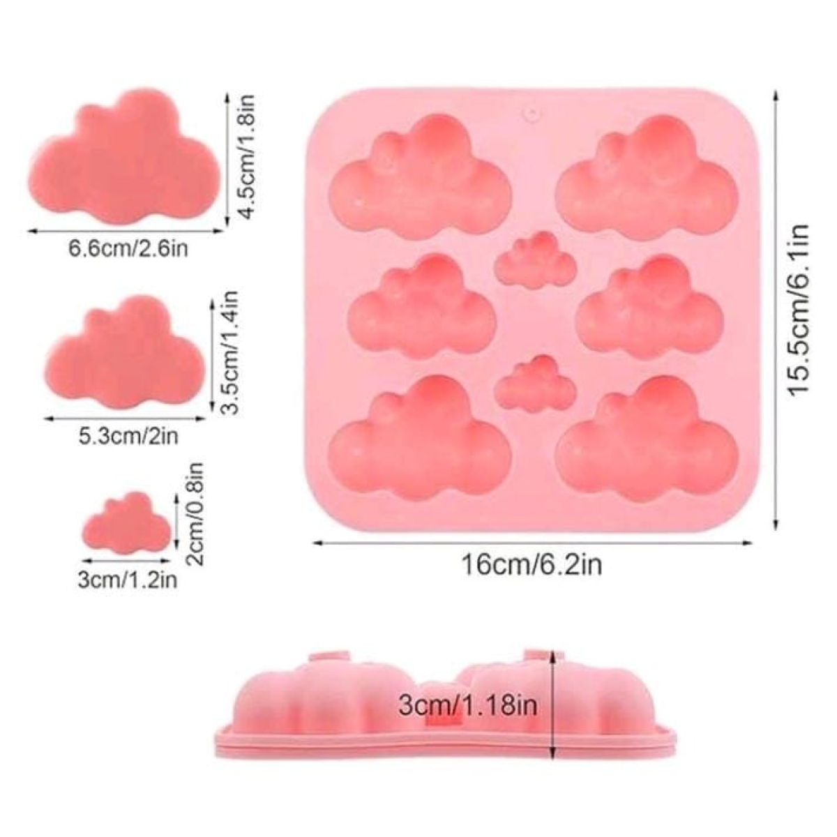 Molde numbes 8 cavidades