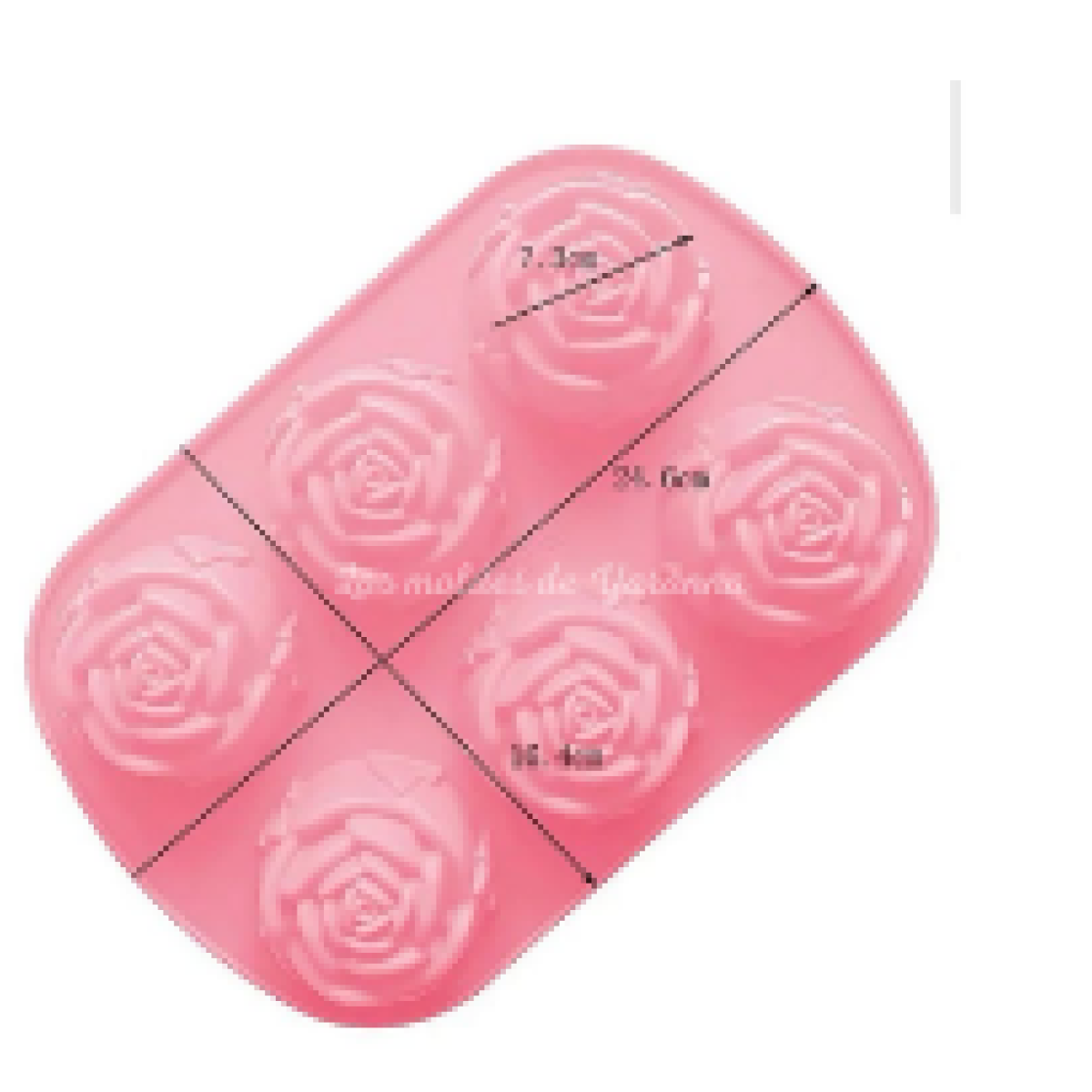 Molde Rosas 6 cavidades