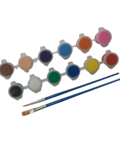 Pintura acrílica con pincel 12 pzas