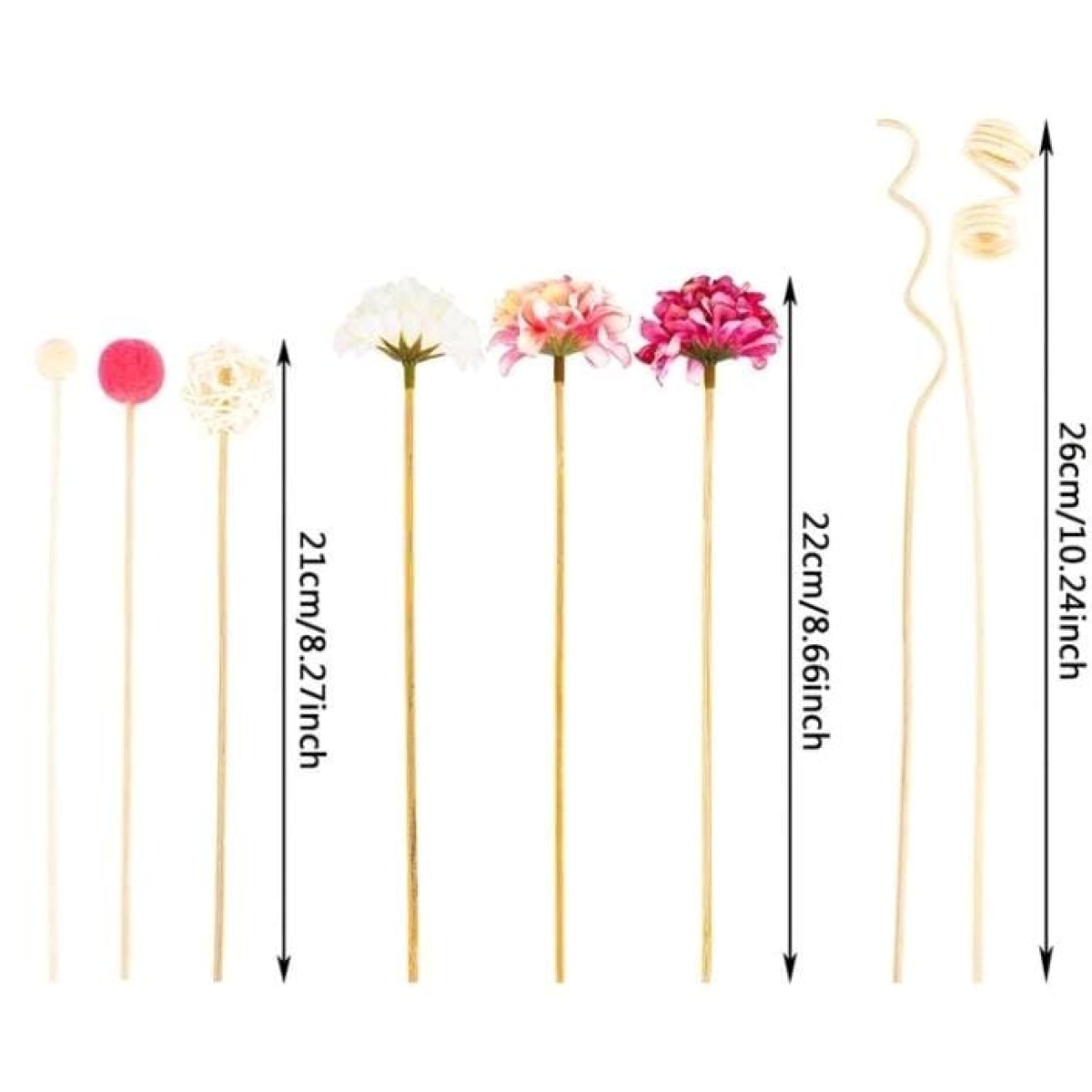 Varitas para ambientador 10 pzs flores