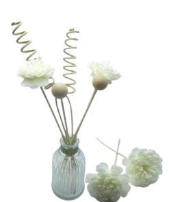 Varitas para ambientador 9 pzs con flores blancas