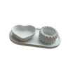 Figura de yeso cerámico bandeja decorativa corazón
