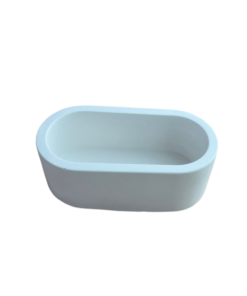 Figura de yeso cerámico maceta ovalada