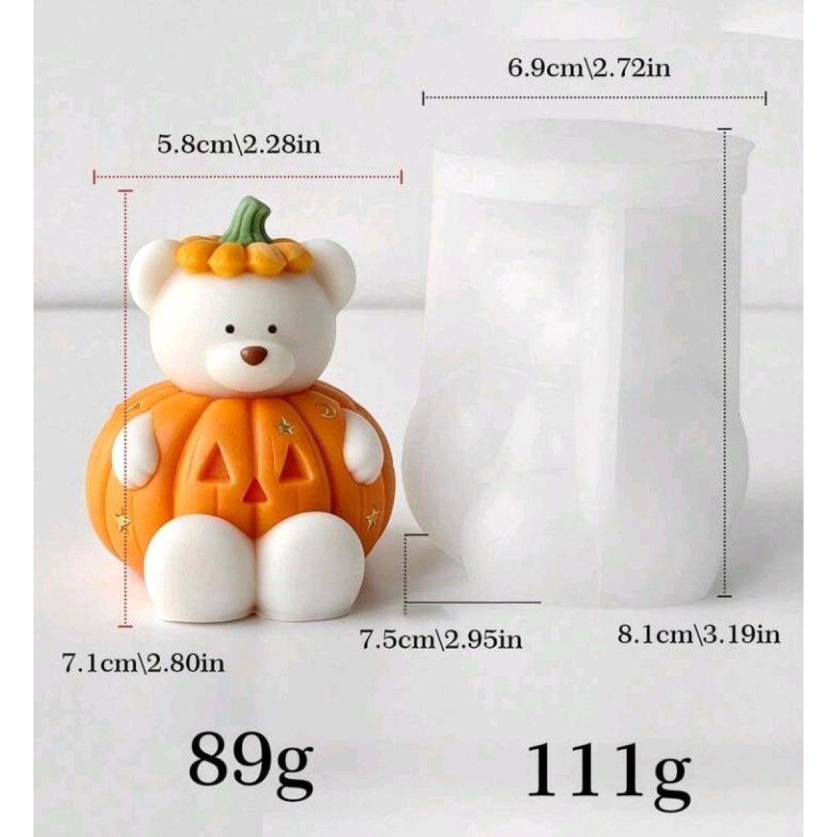 Molde Osito calabaza
